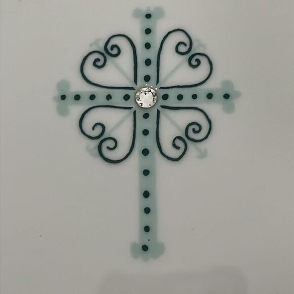 Prayer Bowl The Angie Hand Painted in Portugal 18k Gold Phil 4:6 - Picture 2 of 4